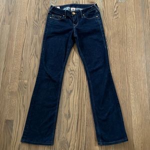 True Religion Trisha Bootcut Jeans sz 28 Women’s Dark Wash 31” Inseam Horse Shoe